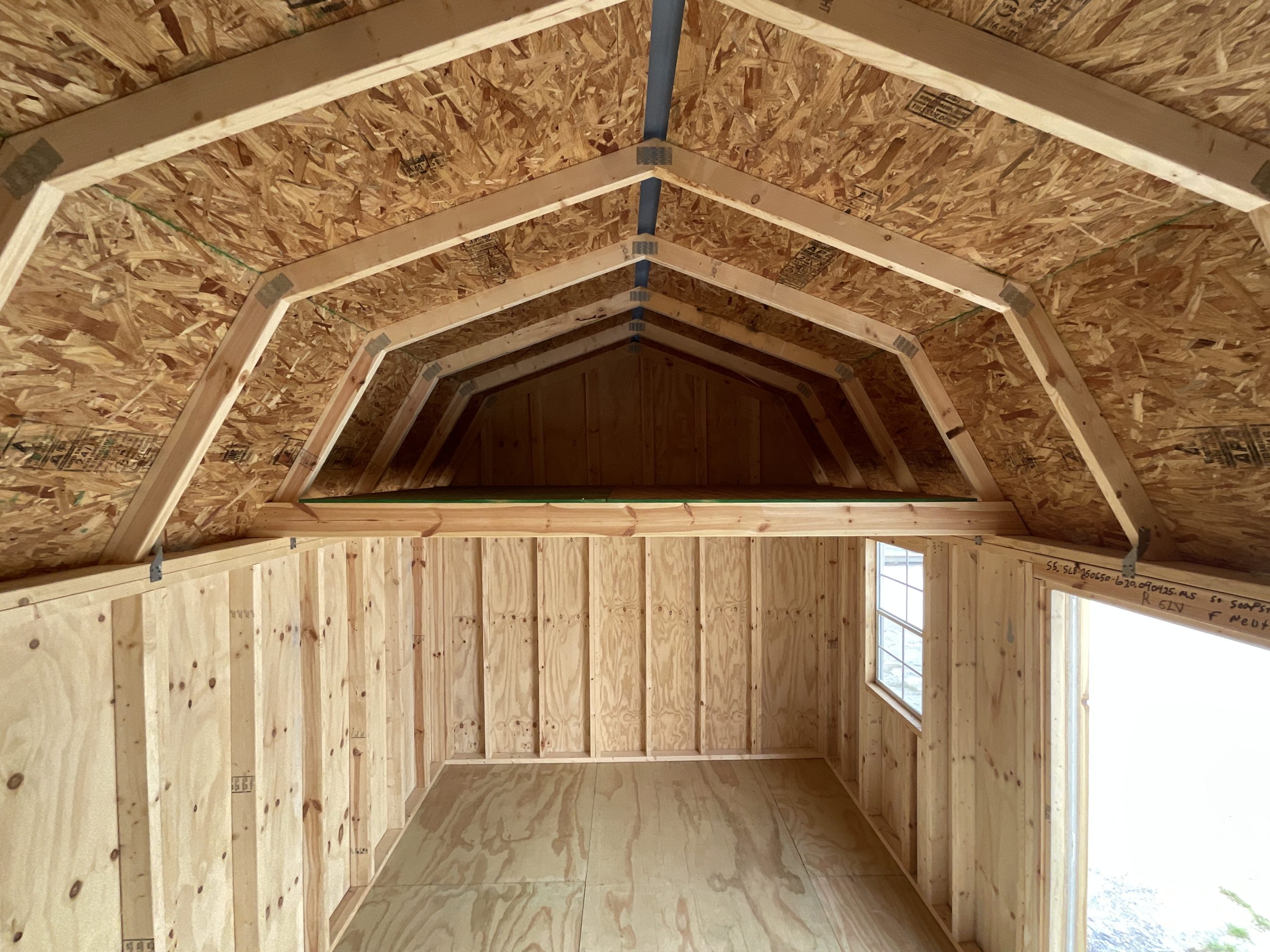 6' loft on right side inside portable building.