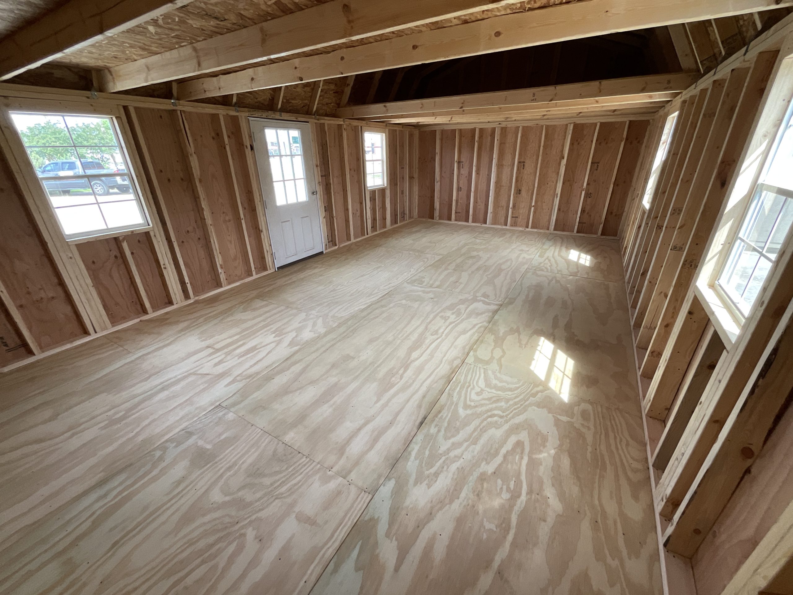 Open floor plan portable building interior Hammond LA