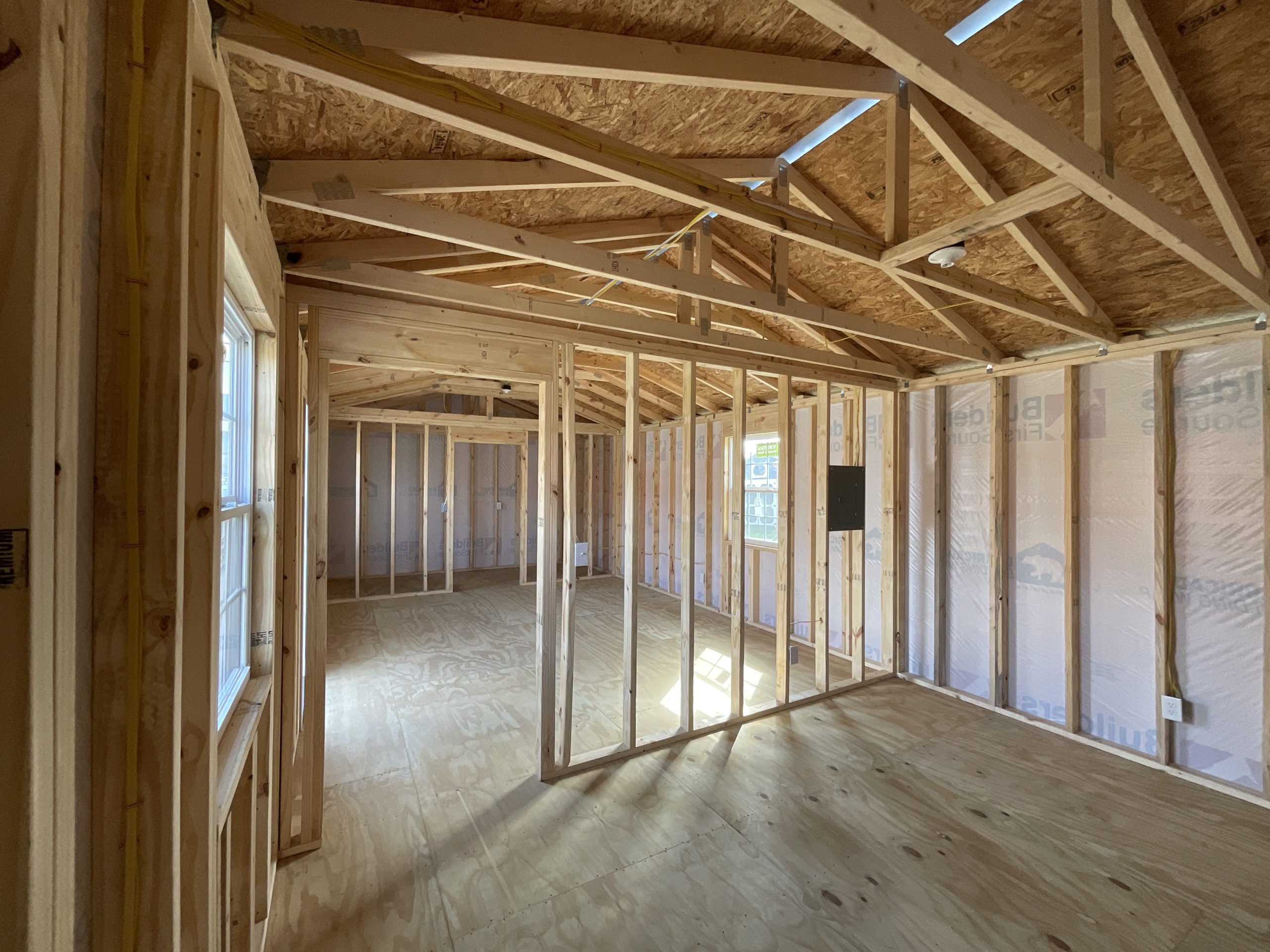 14x32 tiny home shell with interior walls framed for sale in Hammond Louisiana