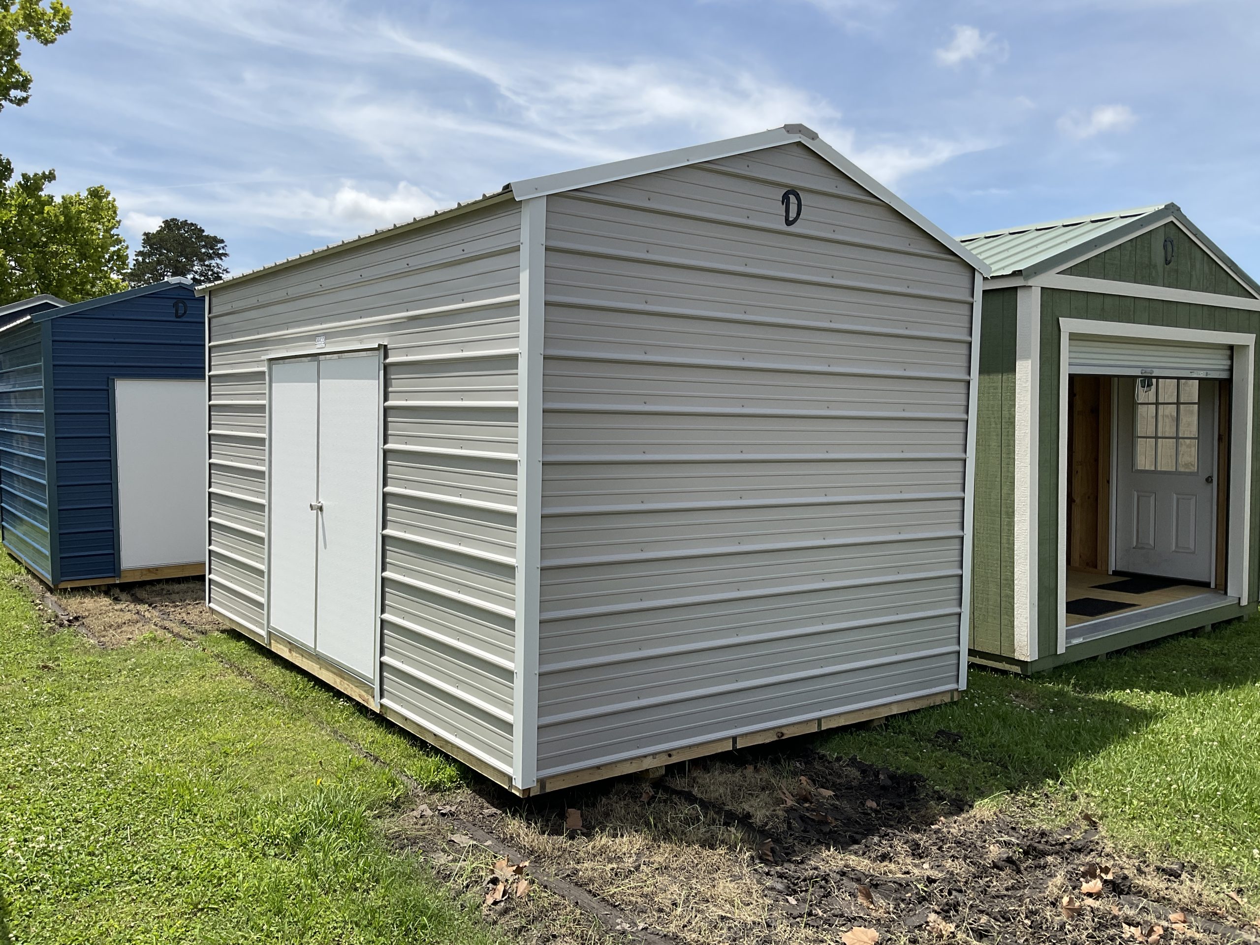 10x16 portable metal shed for backyard storage in Hammond LA