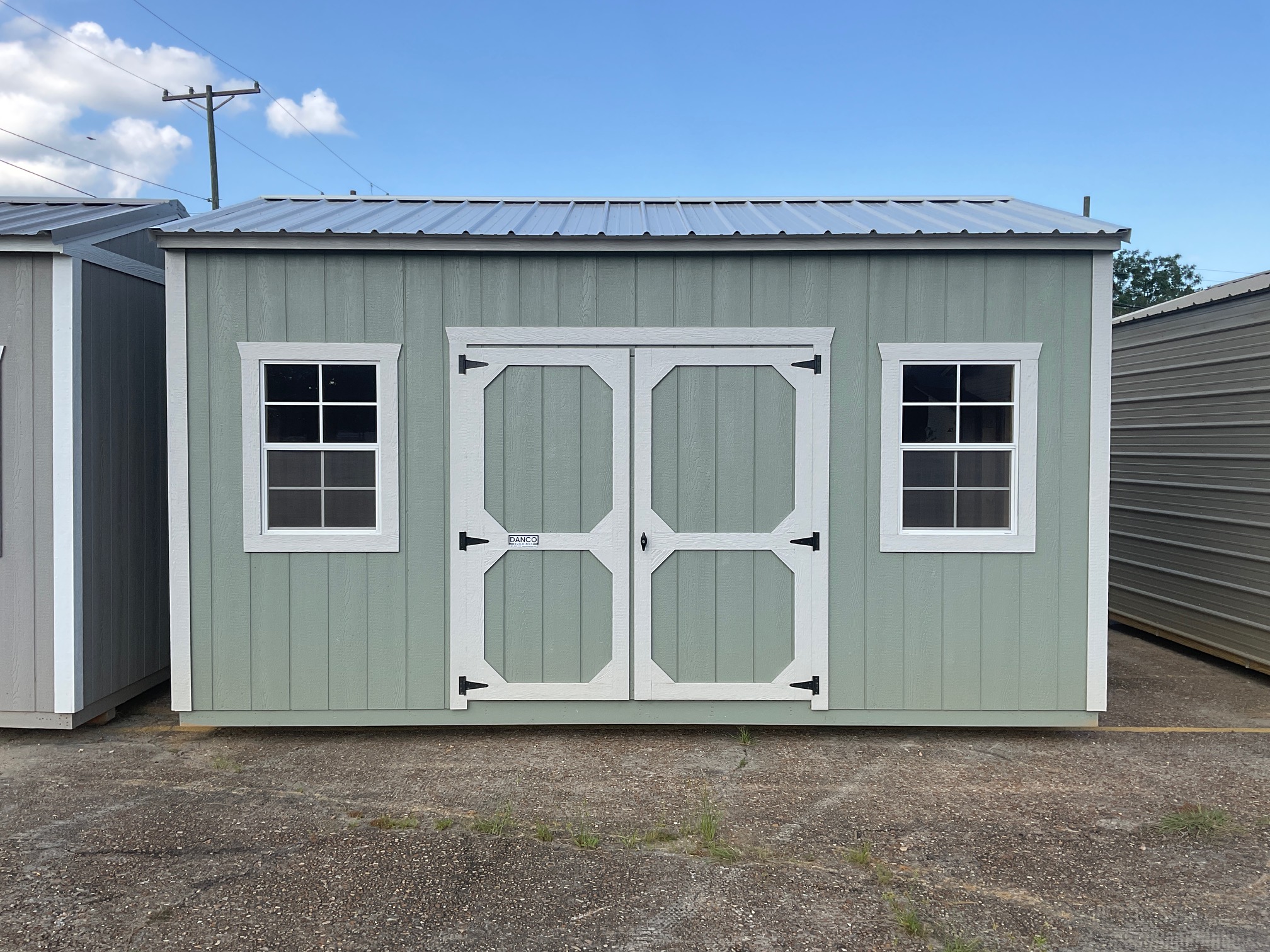 Large double doors on a premium 10x16 garden shed.