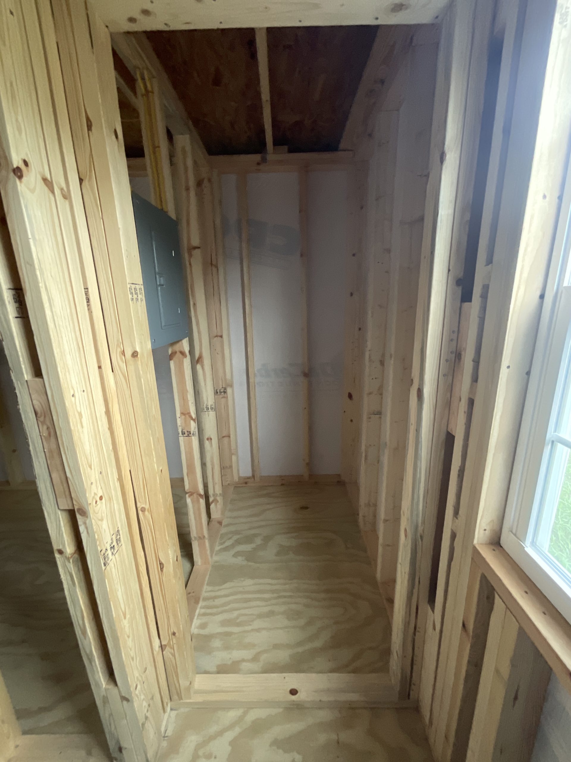 Closet and water heater room framing