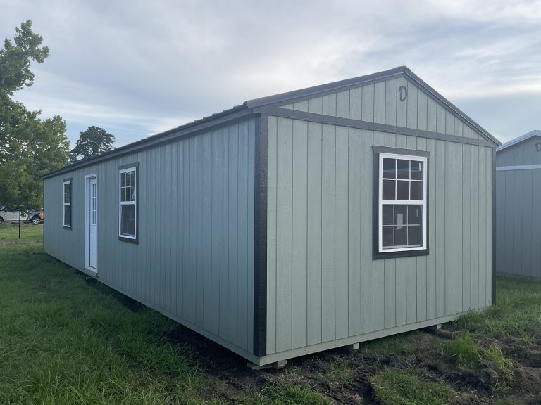 14x44 House Shell with Evergreen Fog siding and black metal roof for sale in Hammond Louisiana