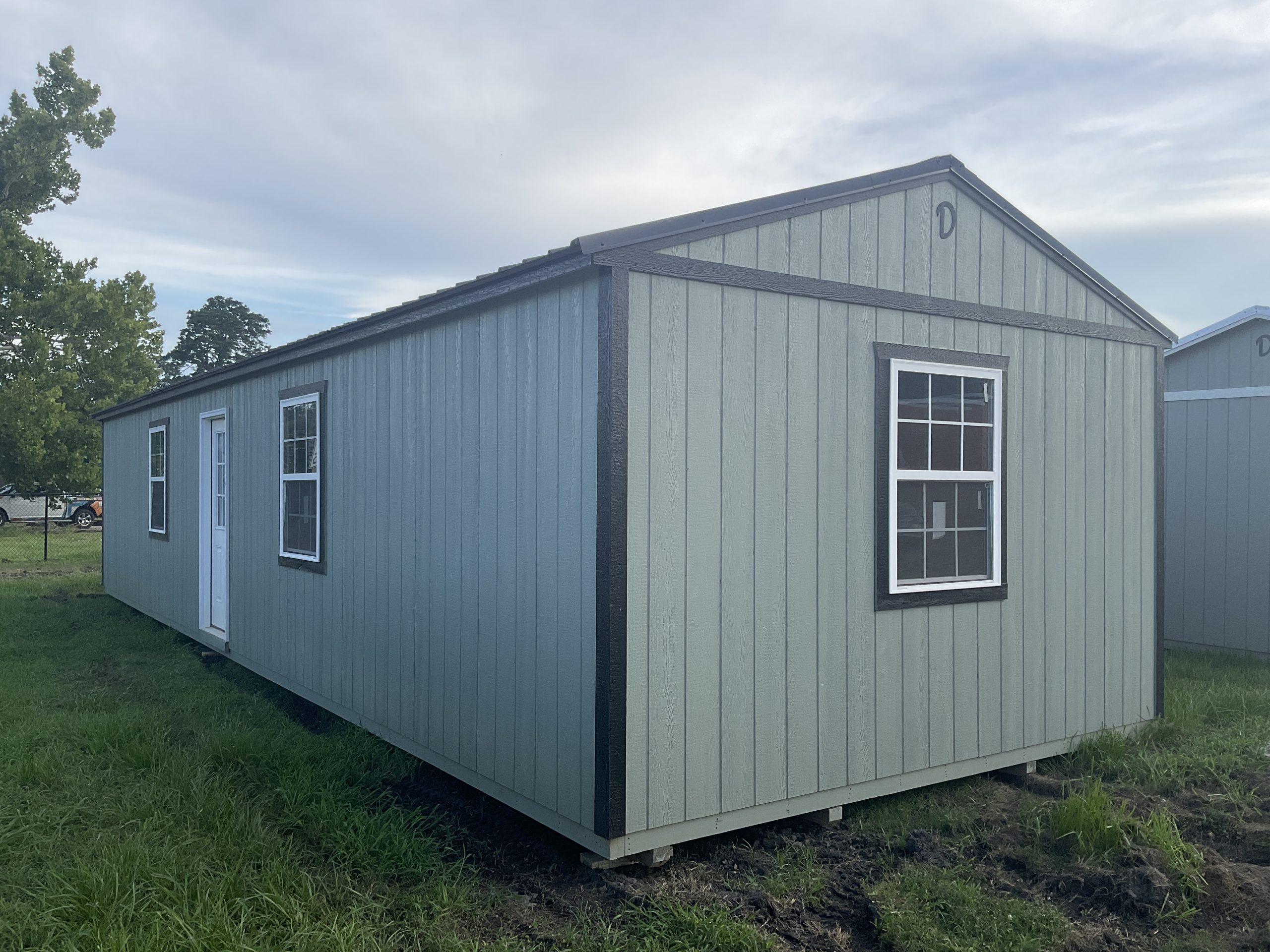 14x44 House Shell with Evergreen Fog siding and black metal roof for sale in Hammond Louisiana