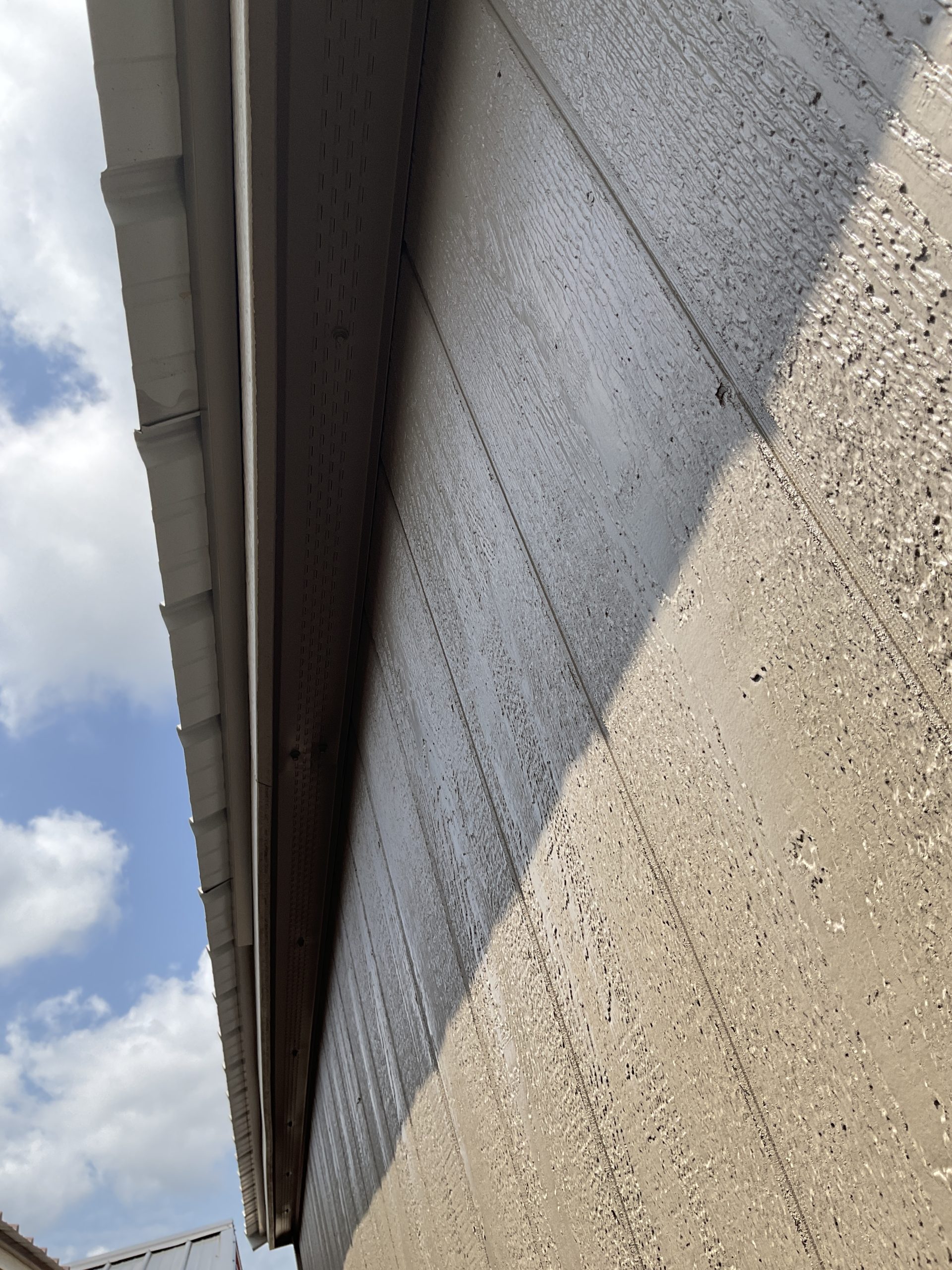 Full-length soffit vents under both eaves of DANCO storage building