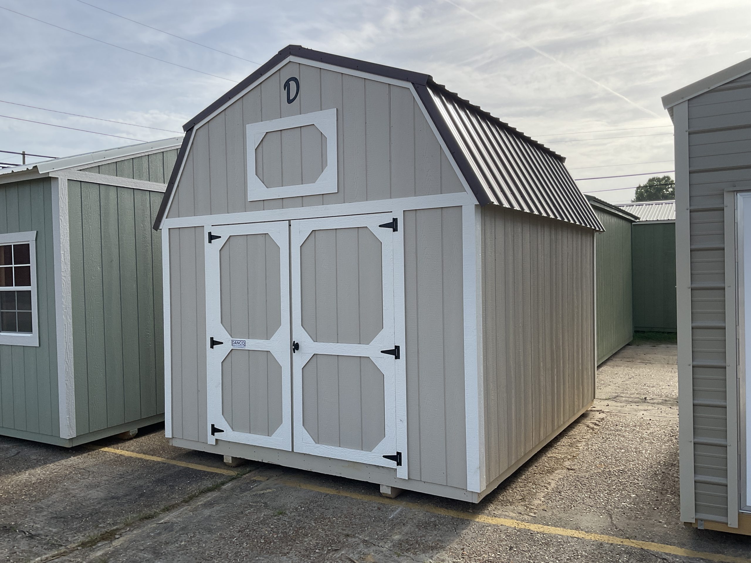 10x12 portable Lofted Barn shed with six foot double doors Hammond Louisiana